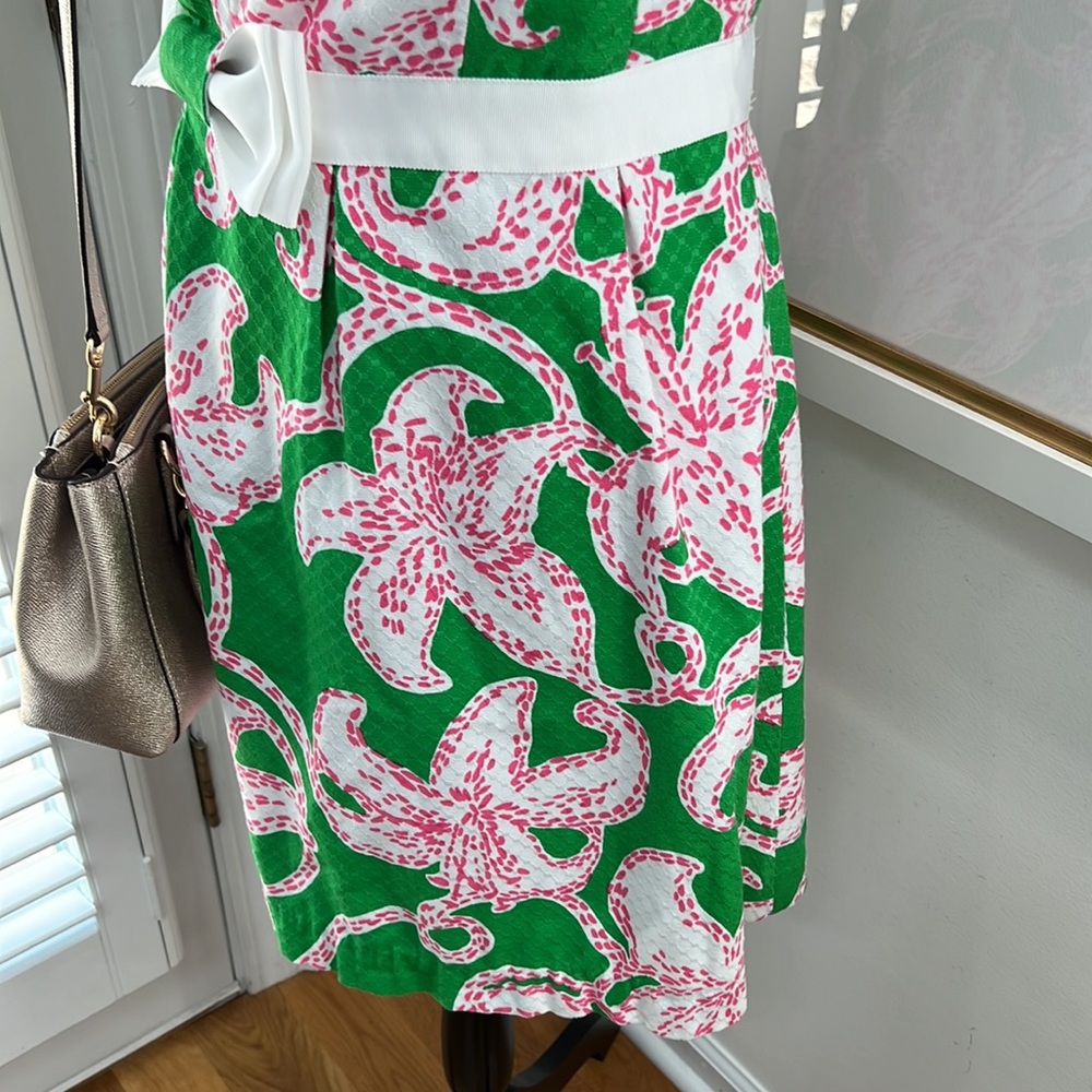 Lilly Pulitzer Amberly Starfish Bow Dress, Size 8 - Picture 4 of 13